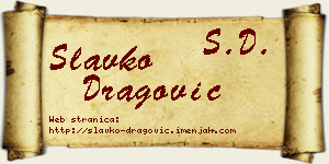 Slavko Dragović vizit kartica